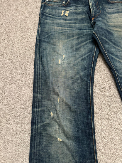 AW06 Dior Homme by Hedi Slimane Dust Wash Distressed Denim Jeans