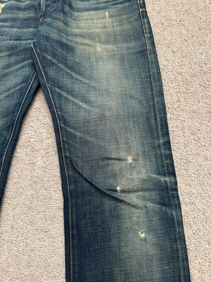 AW06 Dior Homme by Hedi Slimane Dust Wash Distressed Denim Jeans