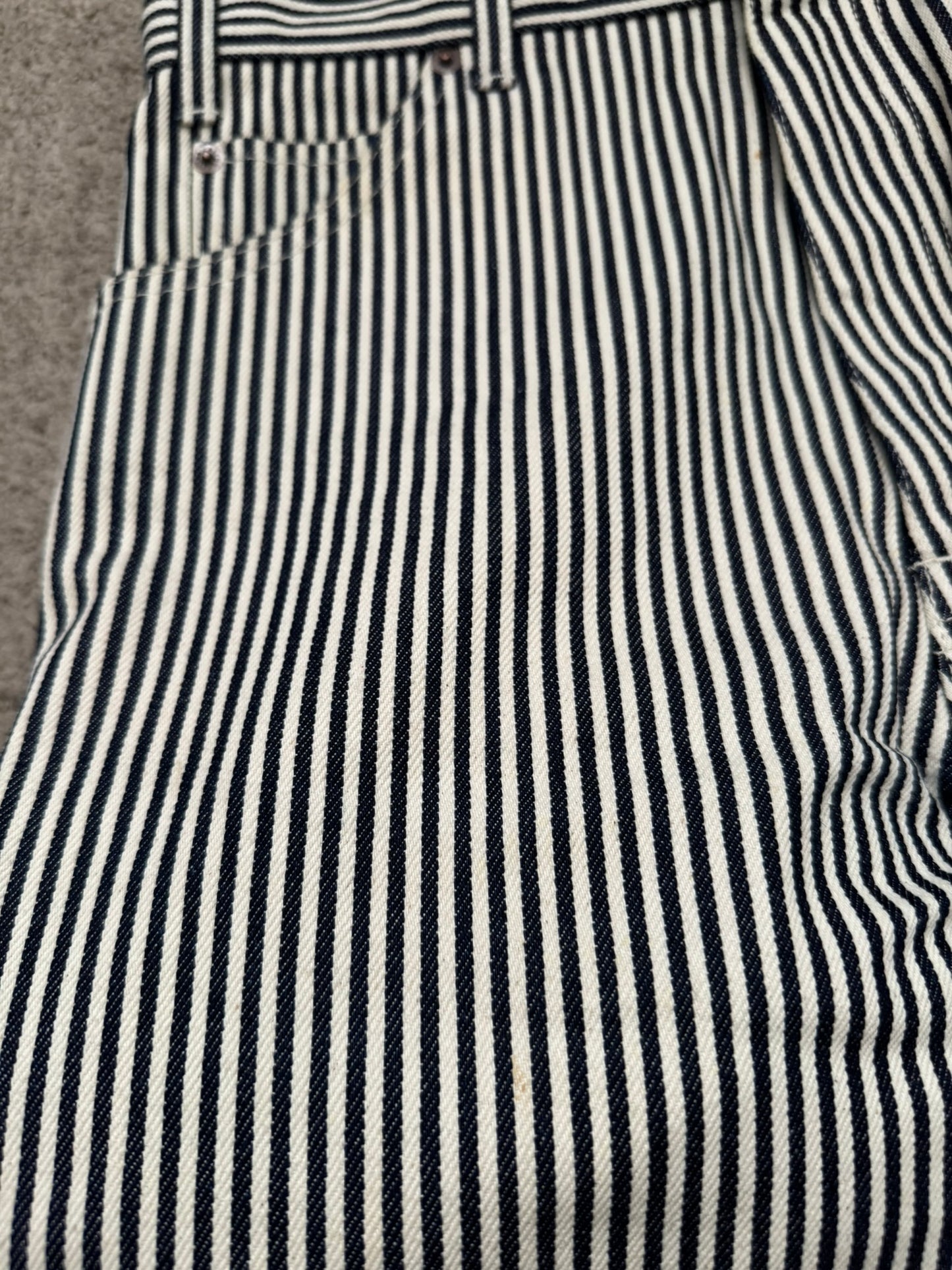 SS20 Celine by Hedi Slimane Hickory Striped Serge Flared Denim Jeans