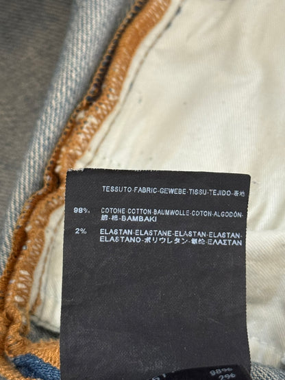 FW15 Saint Laurent by Hedi Slimane Mudwash Knee Slit D02 Denim Jeans