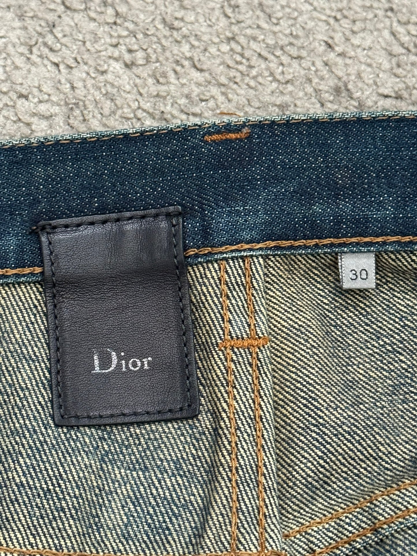 AW06 Dior Homme by Hedi Slimane Dust Wash Distressed Denim Jeans