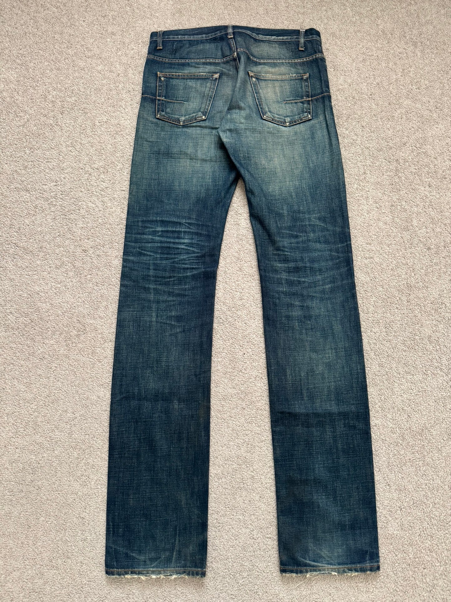 AW06 Dior Homme by Hedi Slimane Dust Wash Distressed Denim Jeans