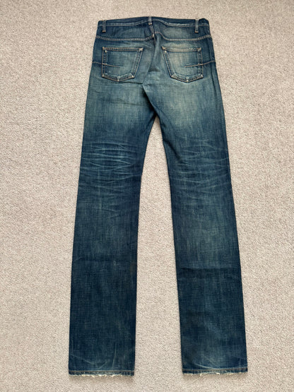AW06 Dior Homme by Hedi Slimane Dust Wash Distressed Denim Jeans
