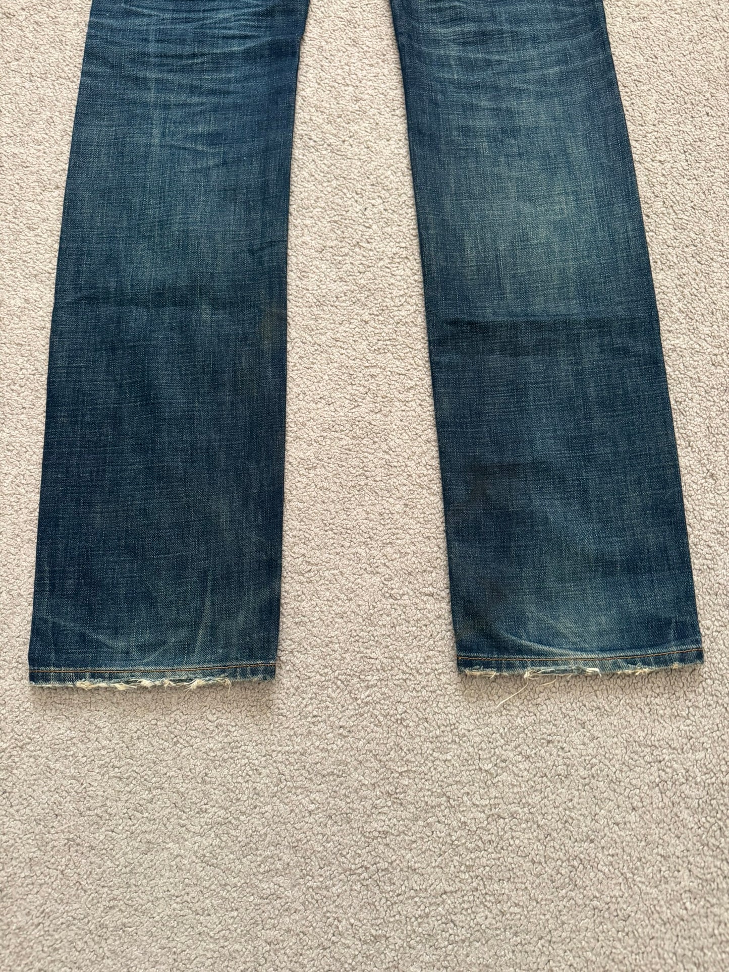 AW06 Dior Homme by Hedi Slimane Dust Wash Distressed Denim Jeans