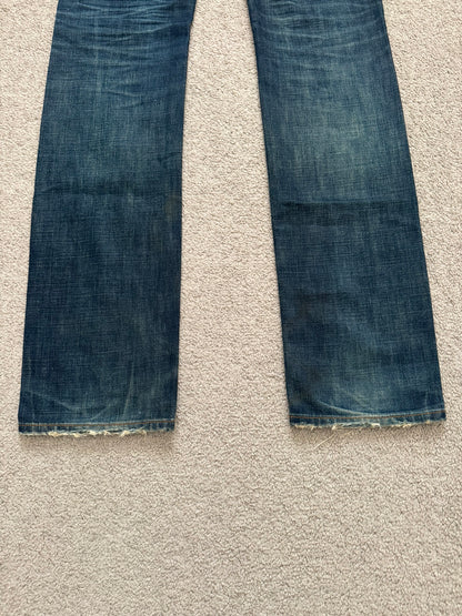 AW06 Dior Homme by Hedi Slimane Dust Wash Distressed Denim Jeans