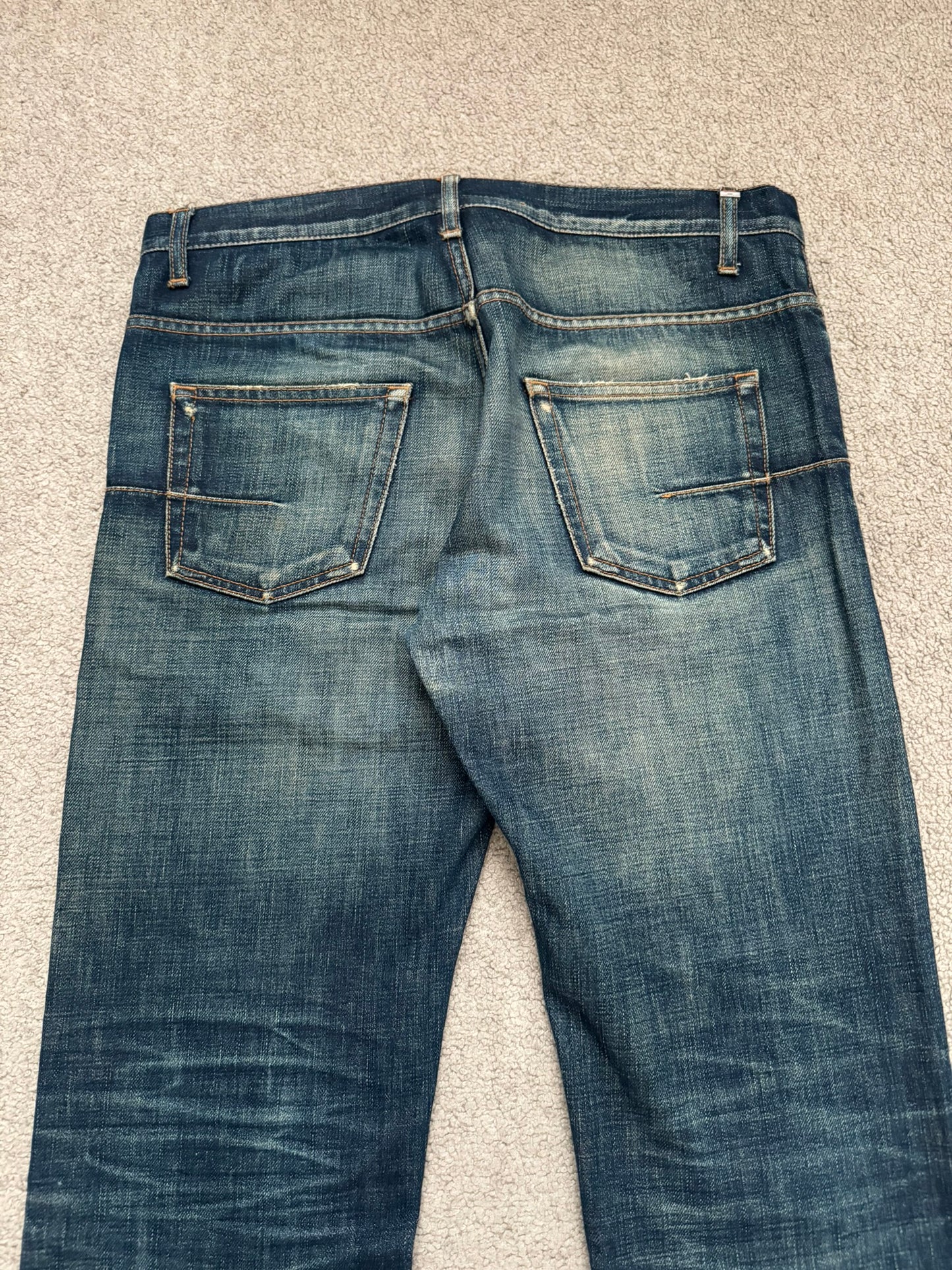 AW06 Dior Homme by Hedi Slimane Dust Wash Distressed Denim Jeans