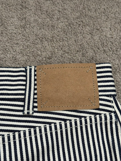 SS20 Celine by Hedi Slimane Hickory Striped Serge Flared Denim Jeans