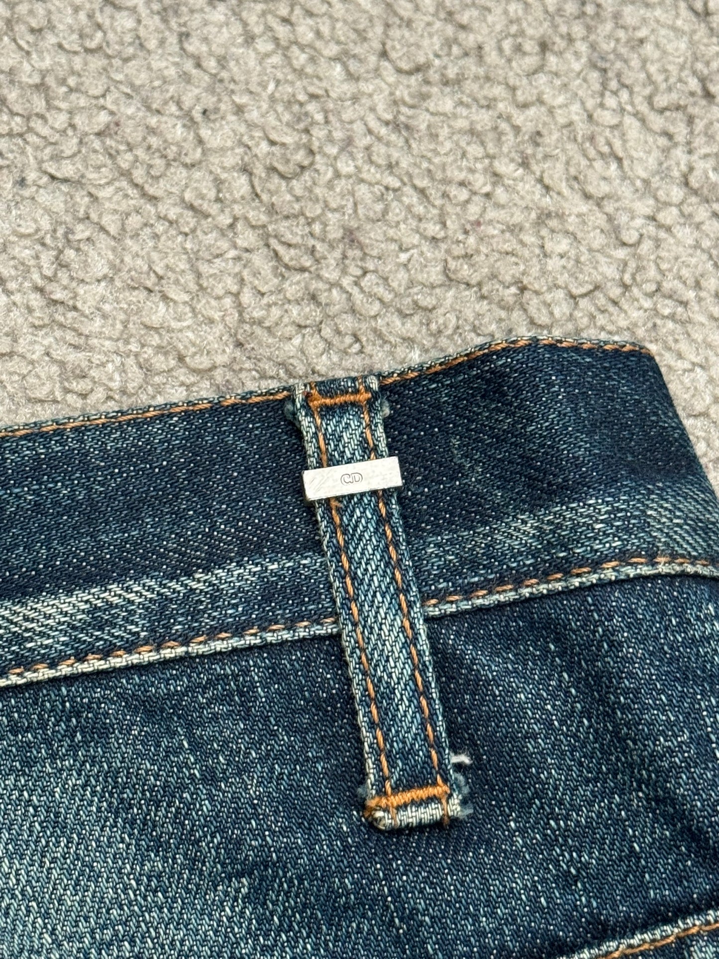 AW06 Dior Homme by Hedi Slimane Dust Wash Distressed Denim Jeans