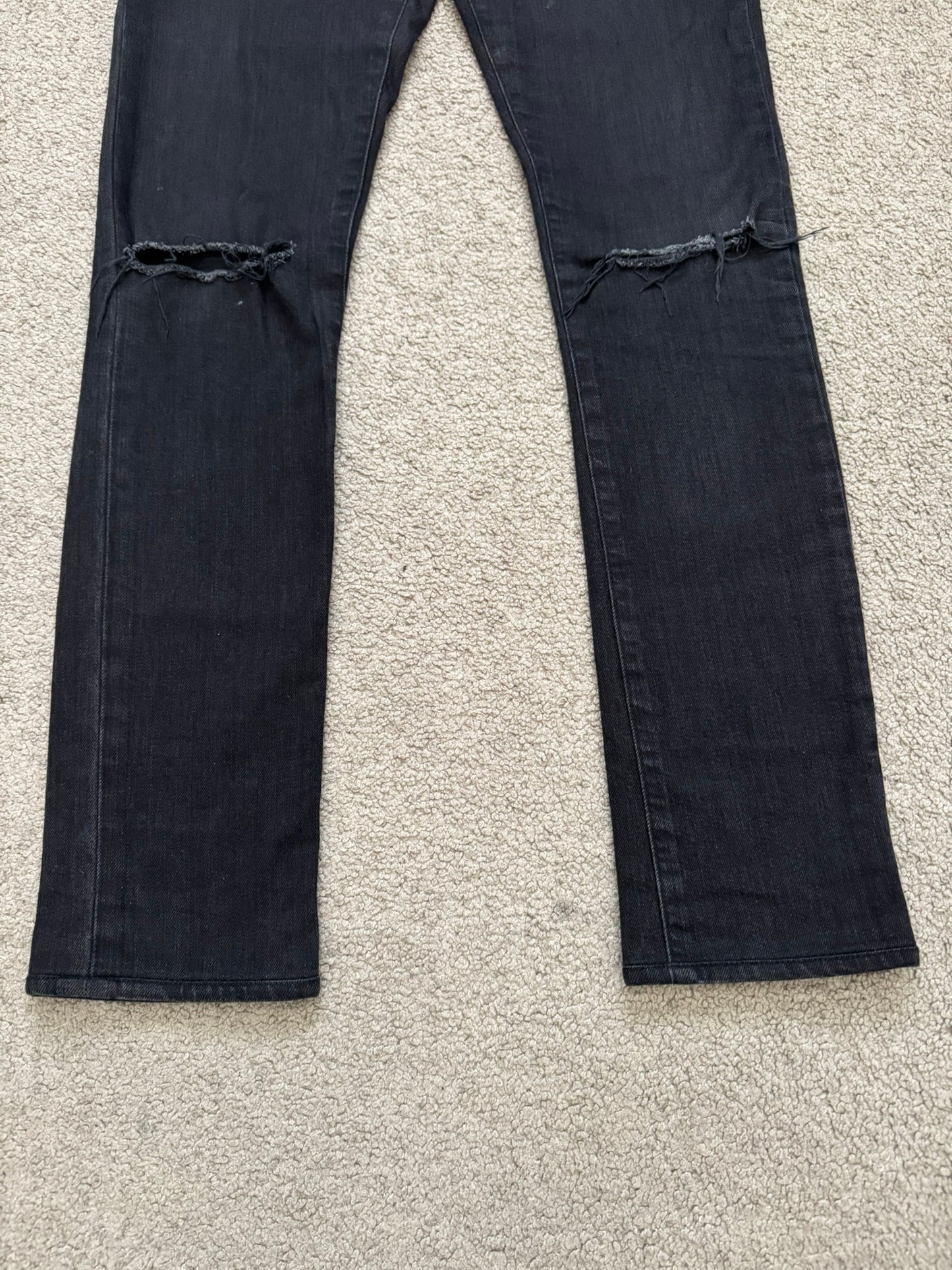 FW14 Saint Laurent by Hedi Slimane Knee Slit D02 Denim Jeans