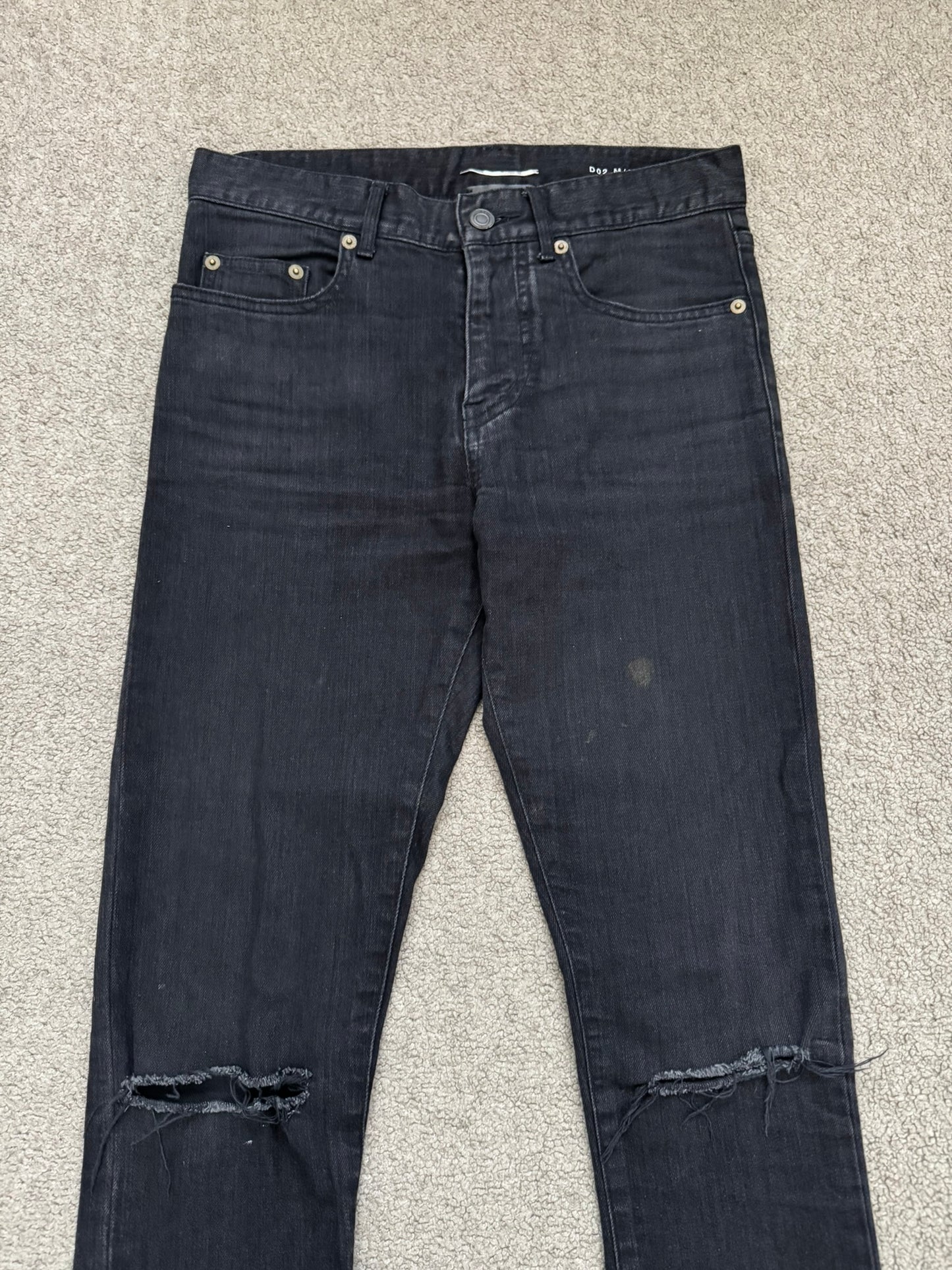 FW14 Saint Laurent by Hedi Slimane Knee Slit D02 Denim Jeans