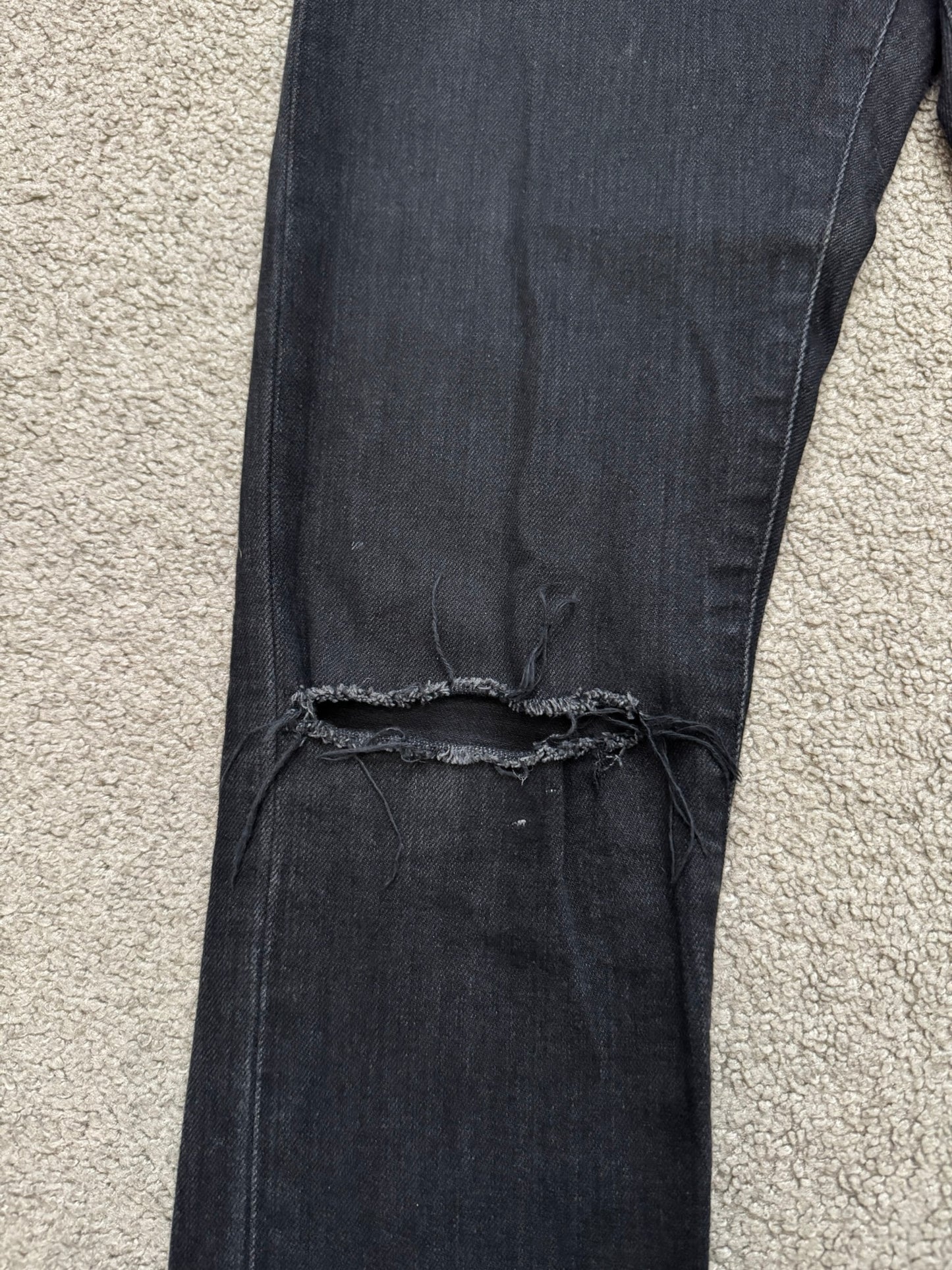 FW14 Saint Laurent by Hedi Slimane Knee Slit D02 Denim Jeans
