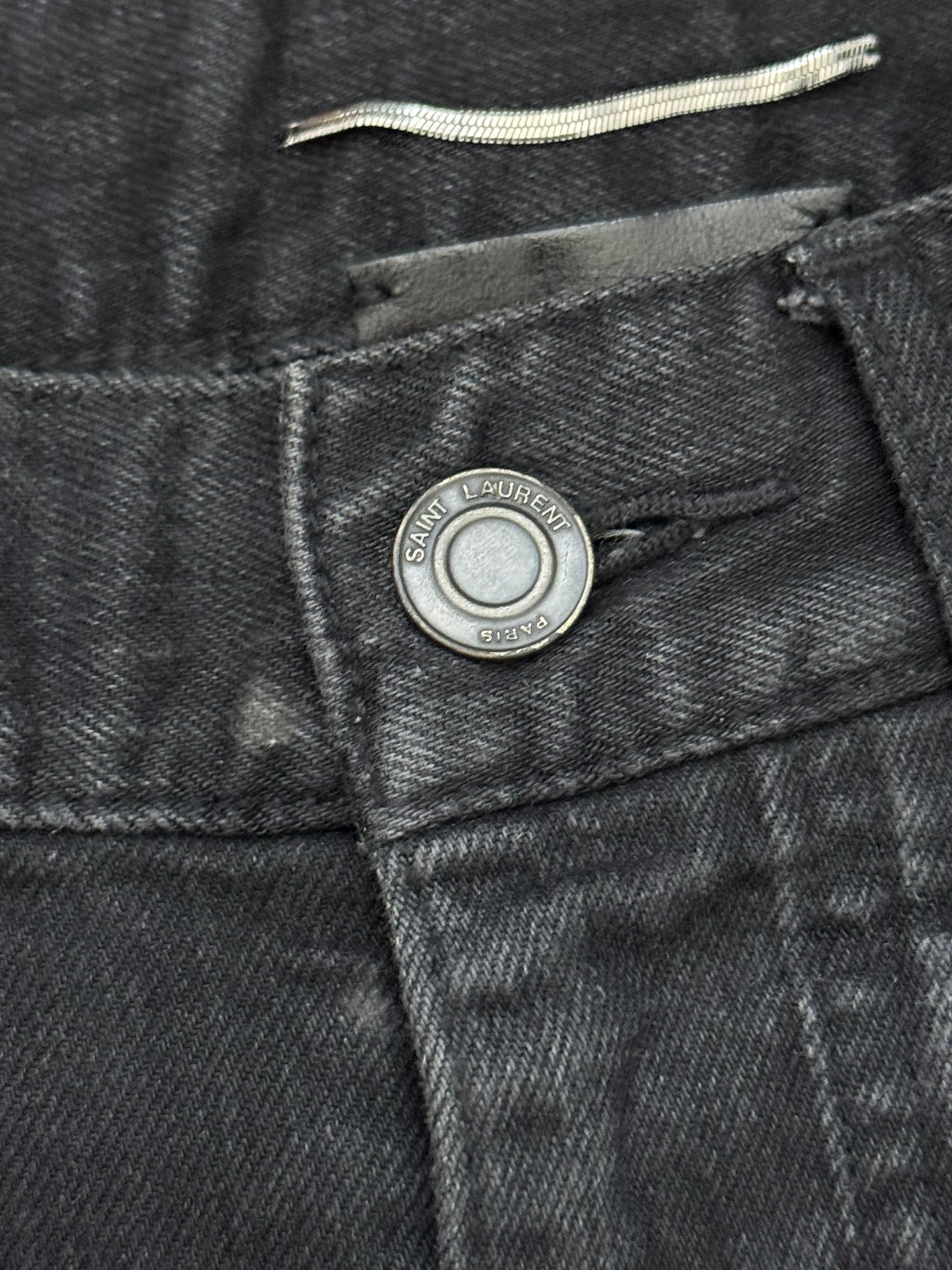 FW14 Saint Laurent by Hedi Slimane Knee Slit D02 Denim Jeans