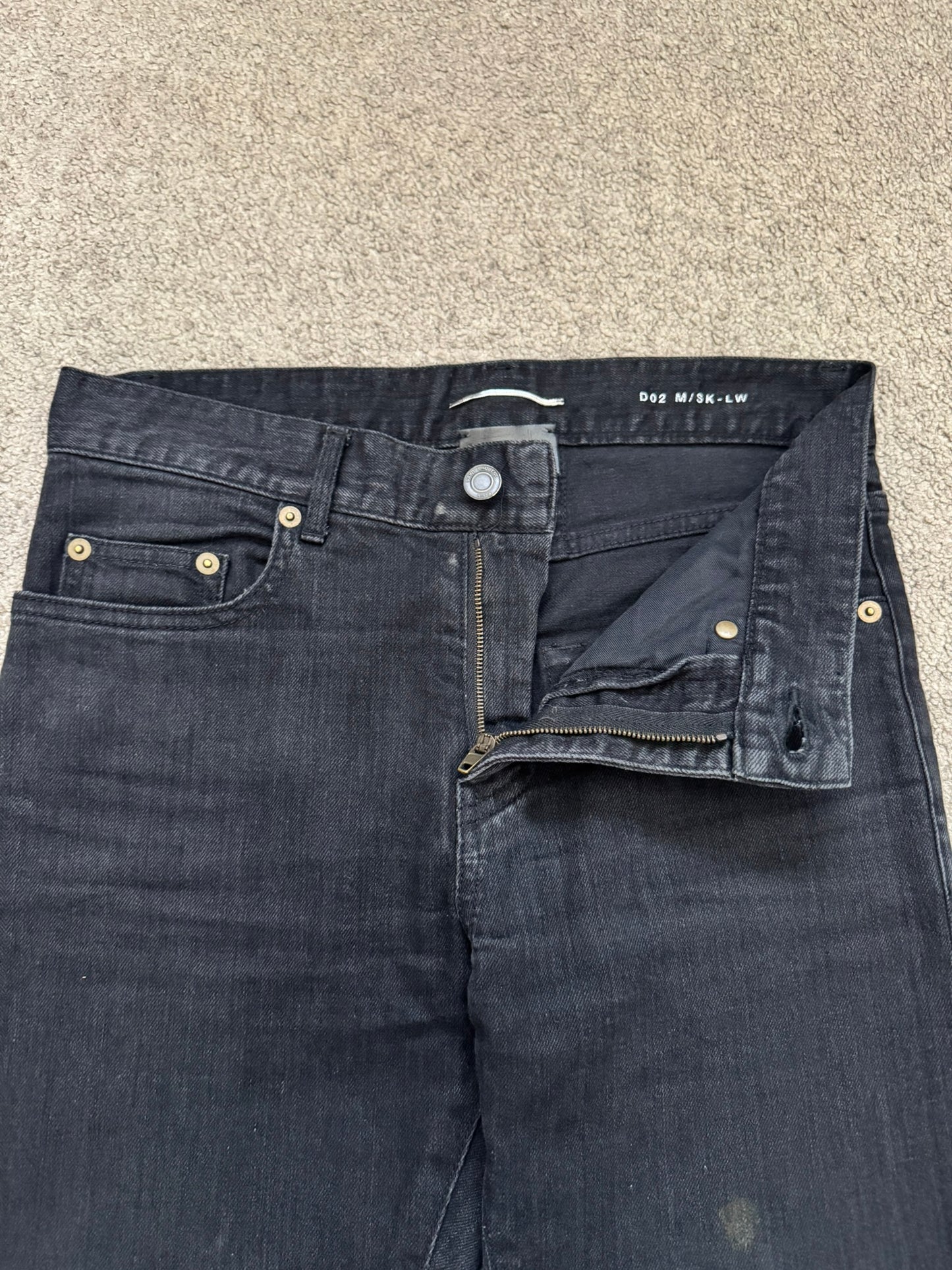 FW14 Saint Laurent by Hedi Slimane Knee Slit D02 Denim Jeans