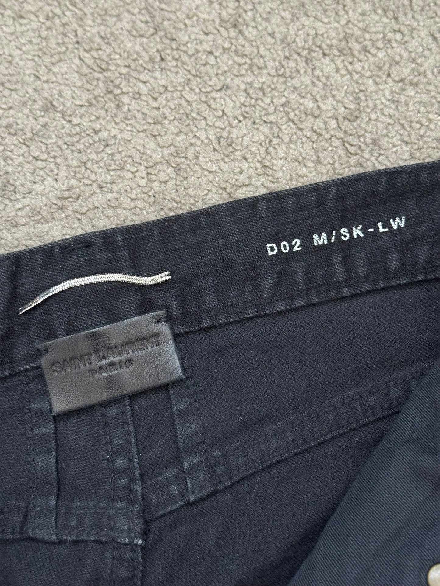 FW14 Saint Laurent by Hedi Slimane Knee Slit D02 Denim Jeans