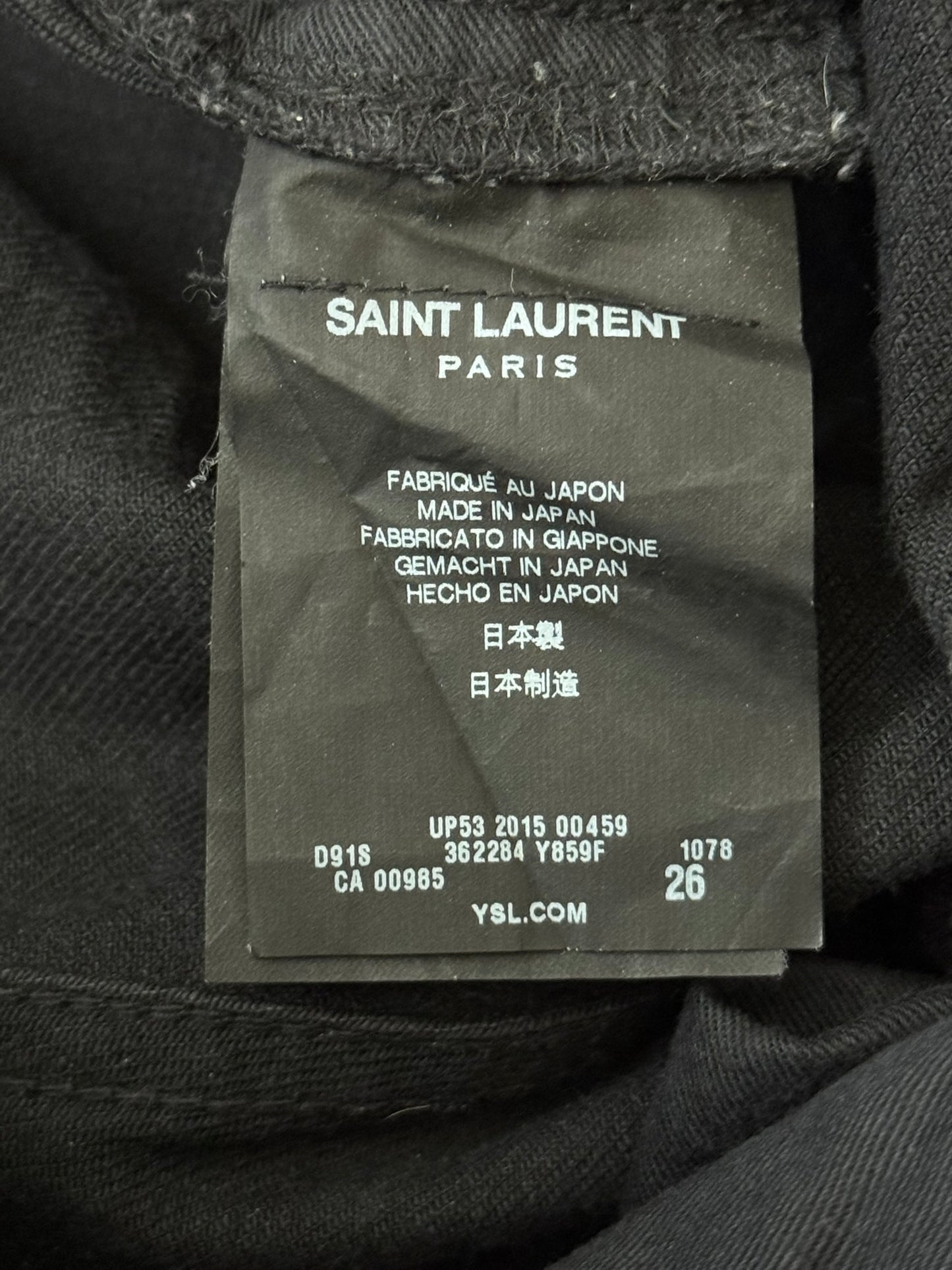 FW14 Saint Laurent by Hedi Slimane Knee Slit D02 Denim Jeans