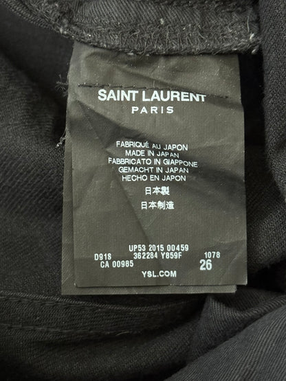 FW14 Saint Laurent by Hedi Slimane Knee Slit D02 Denim Jeans