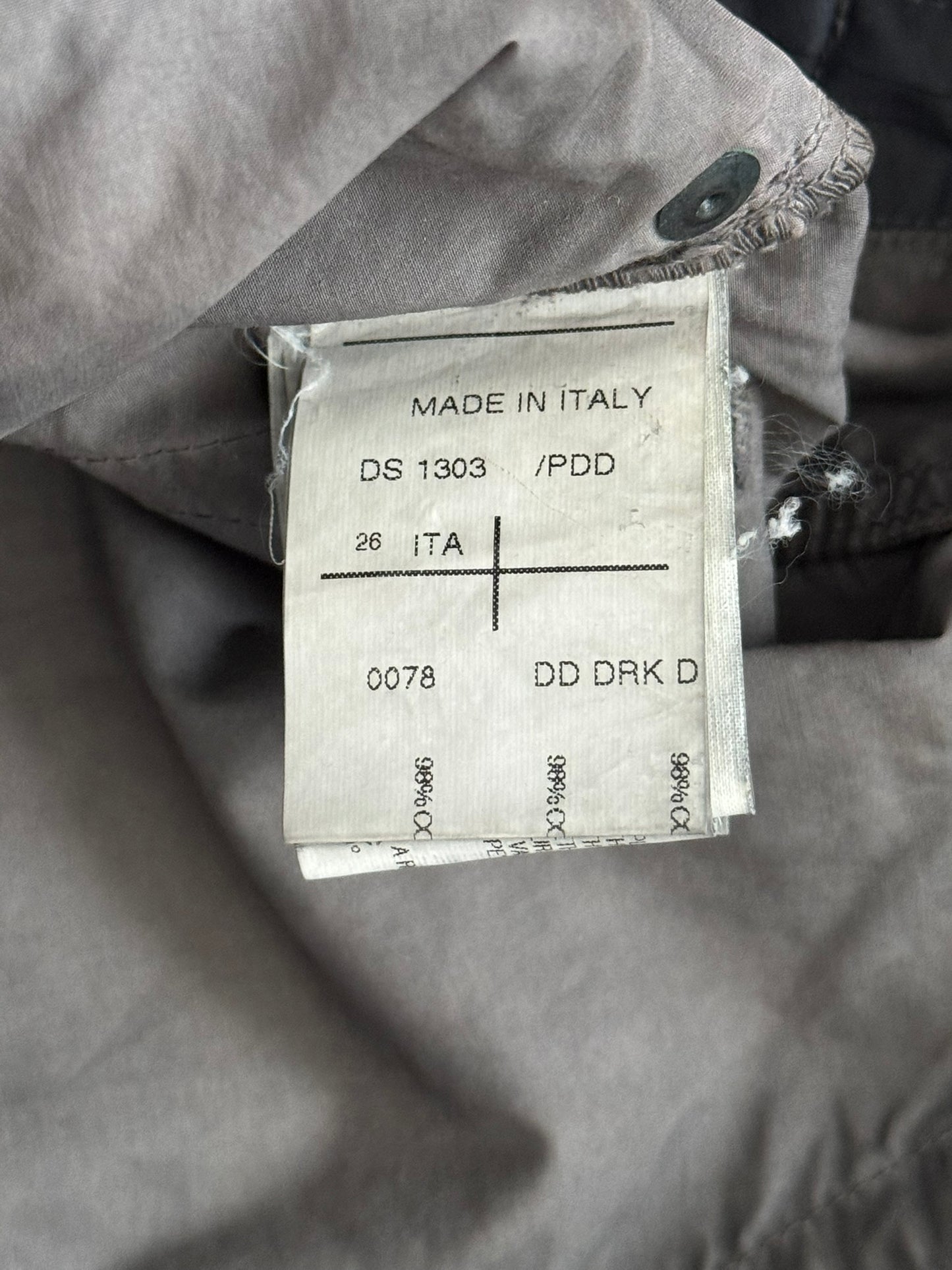 SS11 Rick Owens DRKSHDW Dark Dust Detroit Cut Poplin Pants