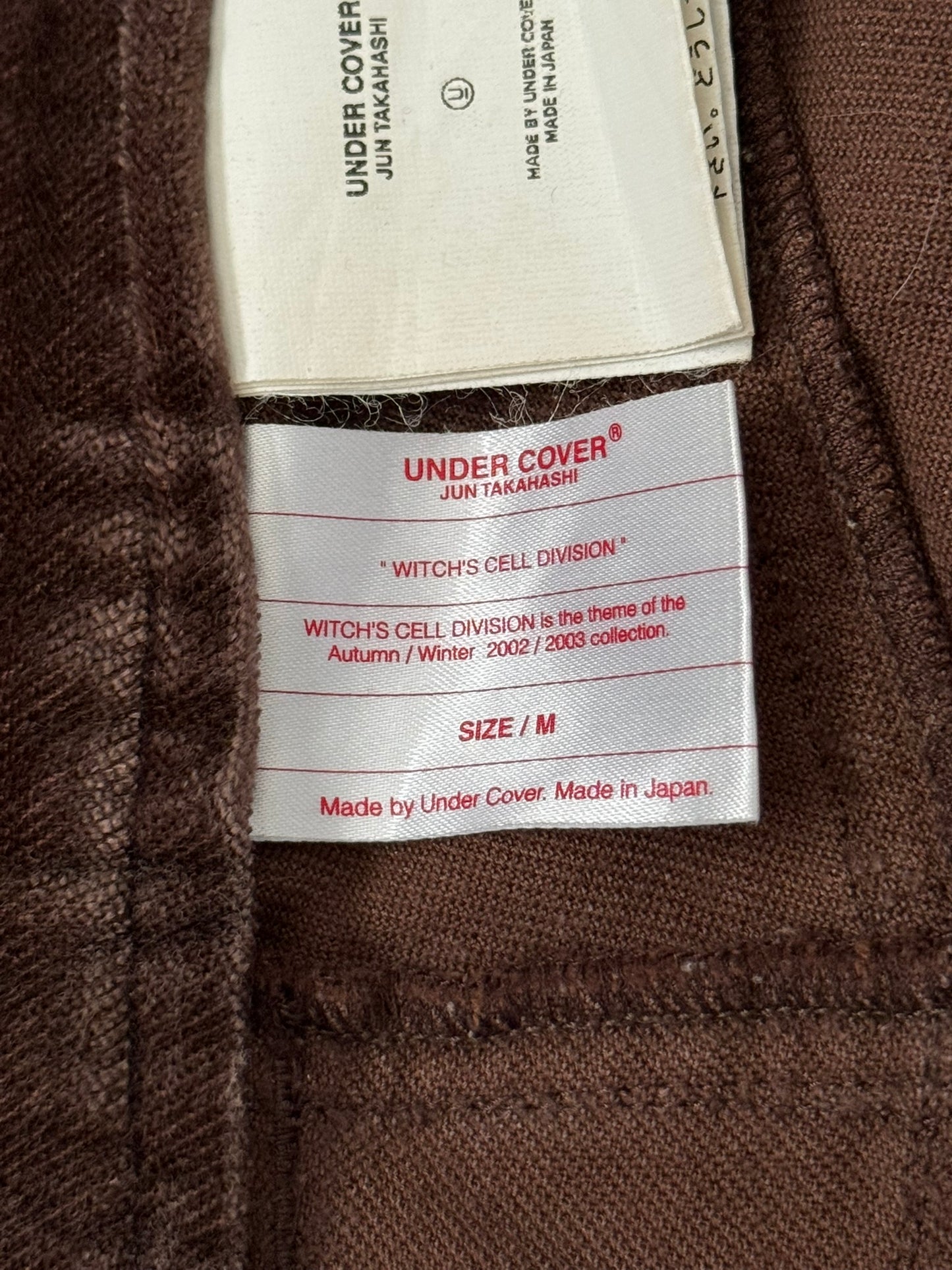 AW02 Undercover "Witch's Cell Division" Velvet Cargo Bush Pants