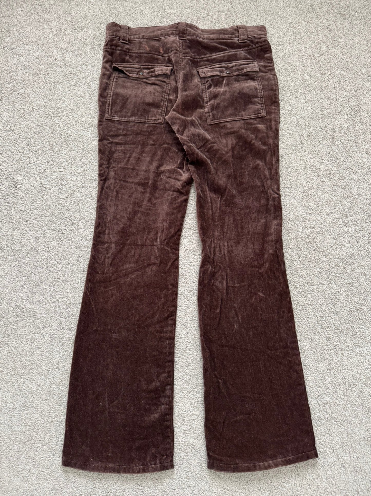 AW02 Undercover "Witch's Cell Division" Velvet Cargo Bush Pants