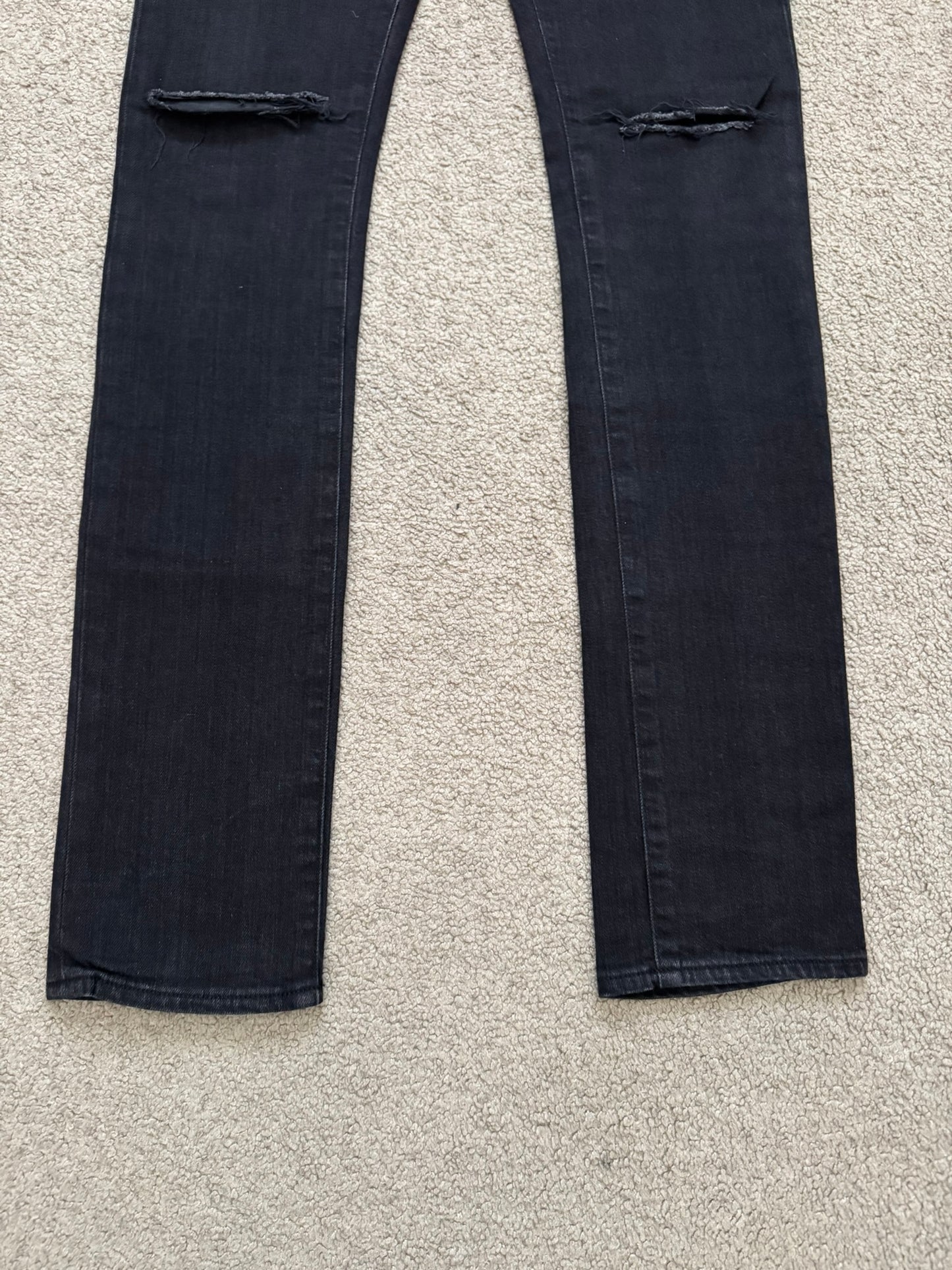 FW14 Saint Laurent by Hedi Slimane Knee Slit D02 Denim Jeans