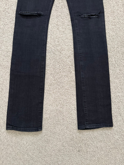 FW14 Saint Laurent by Hedi Slimane Knee Slit D02 Denim Jeans