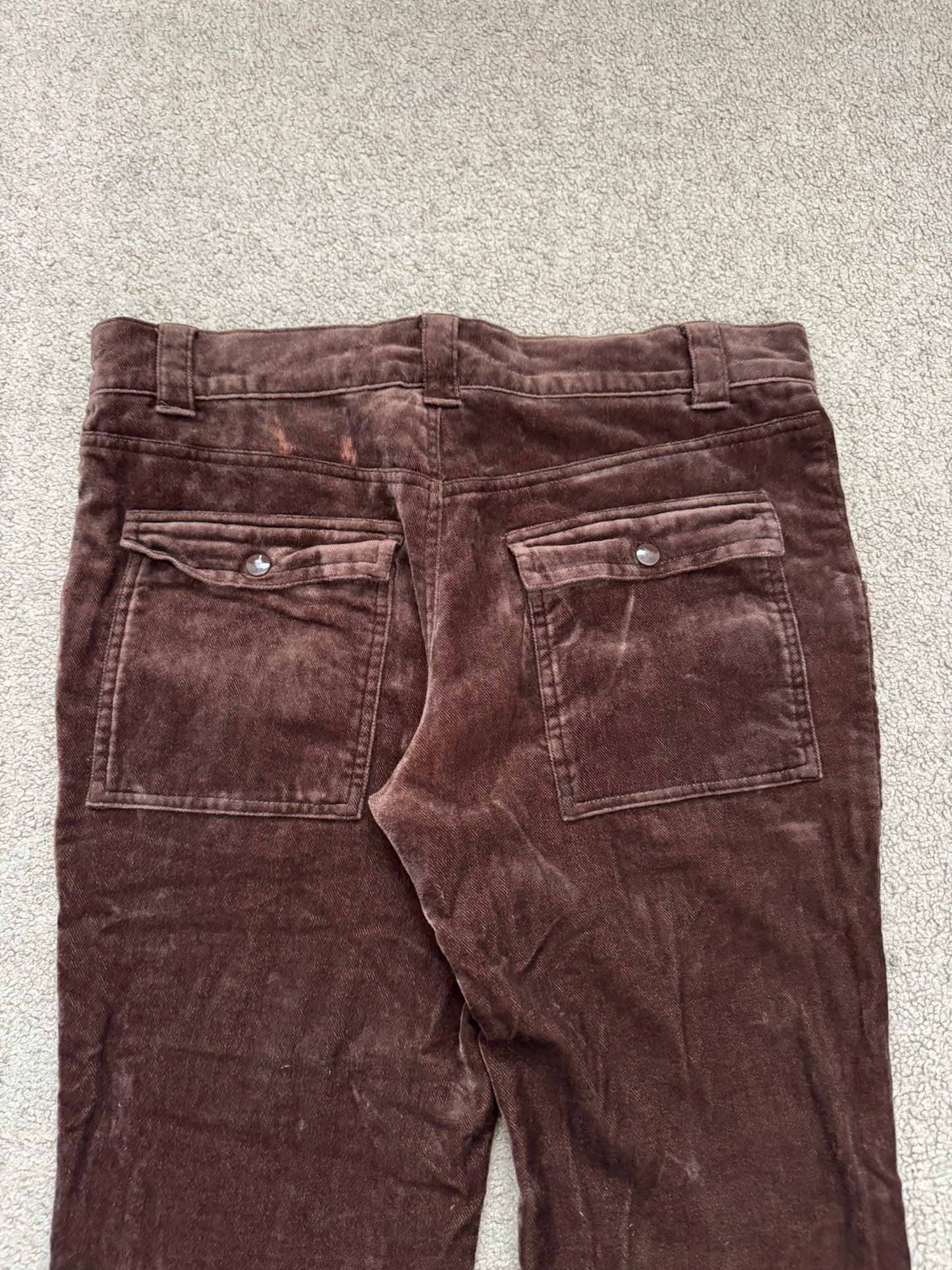 AW02 Undercover "Witch's Cell Division" Velvet Cargo Bush Pants