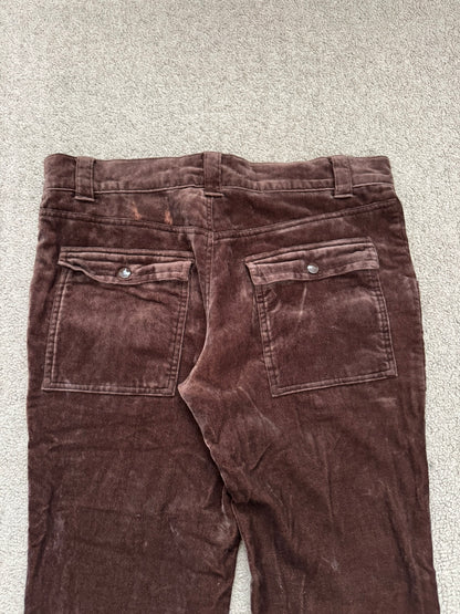 AW02 Undercover "Witch's Cell Division" Velvet Cargo Bush Pants