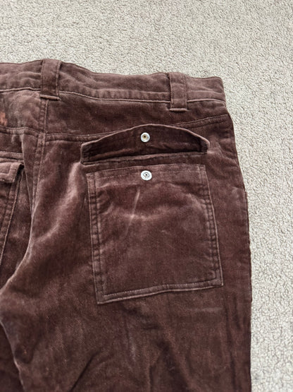 AW02 Undercover "Witch's Cell Division" Velvet Cargo Bush Pants