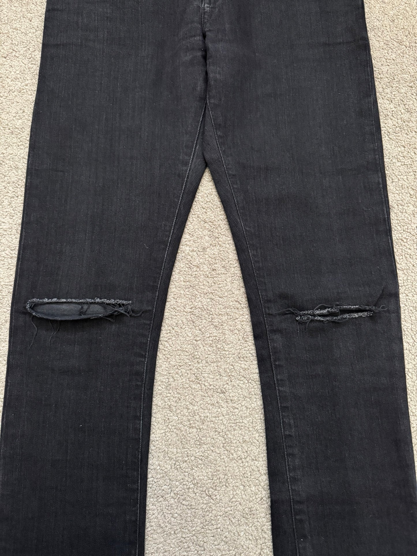 FW14 Saint Laurent by Hedi Slimane Knee Slit D02 Denim Jeans