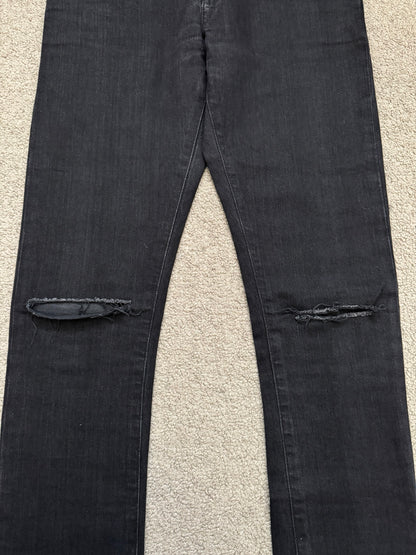 FW14 Saint Laurent by Hedi Slimane Knee Slit D02 Denim Jeans