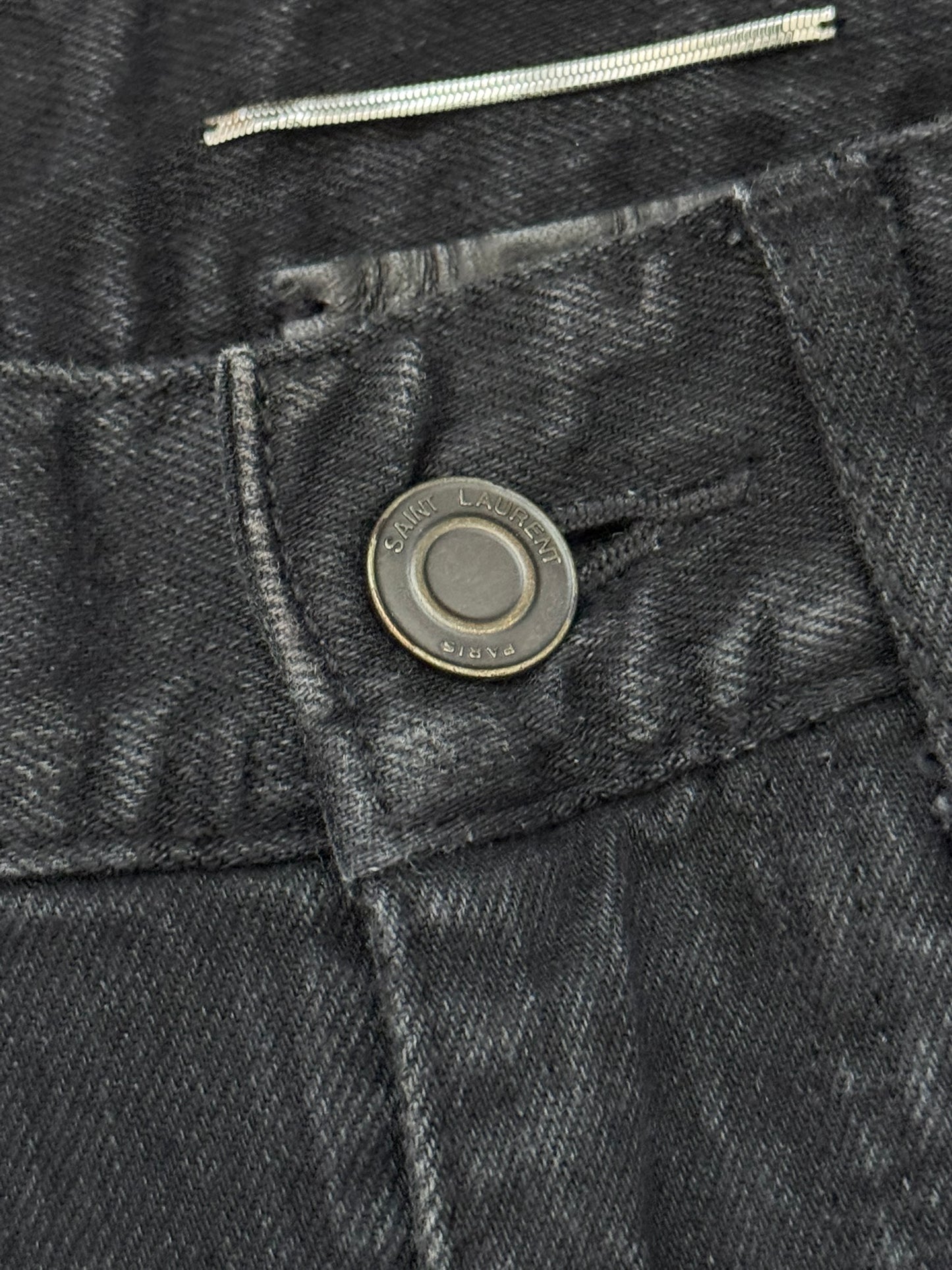 FW14 Saint Laurent by Hedi Slimane Knee Slit D02 Denim Jeans