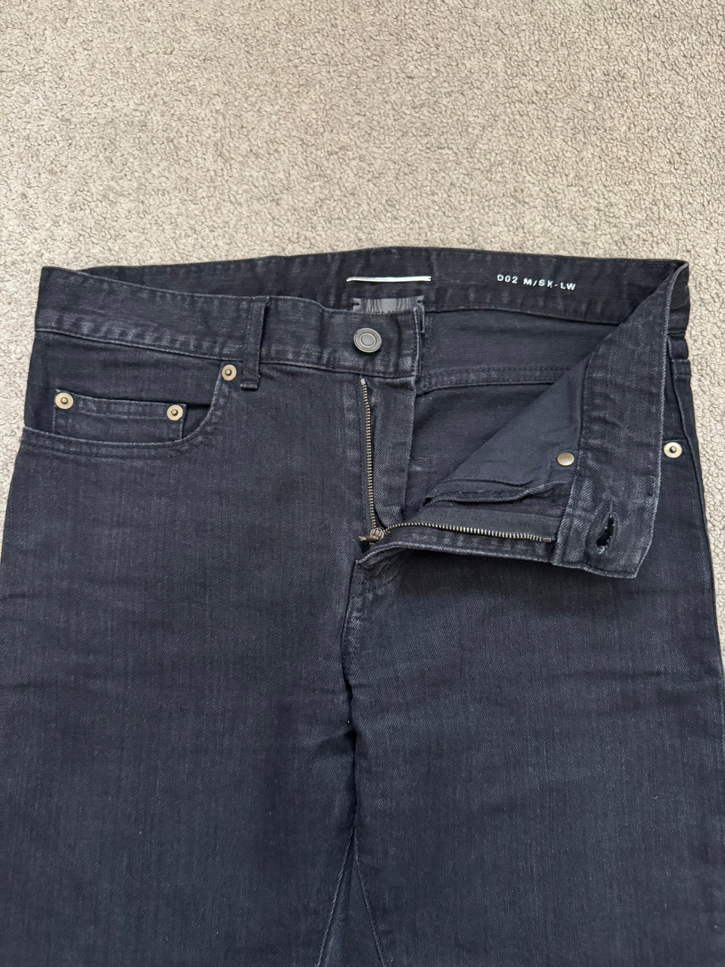 FW14 Saint Laurent by Hedi Slimane Knee Slit D02 Denim Jeans