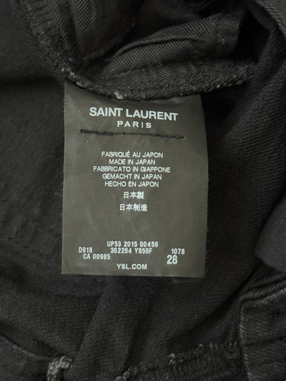 FW14 Saint Laurent by Hedi Slimane Knee Slit D02 Denim Jeans