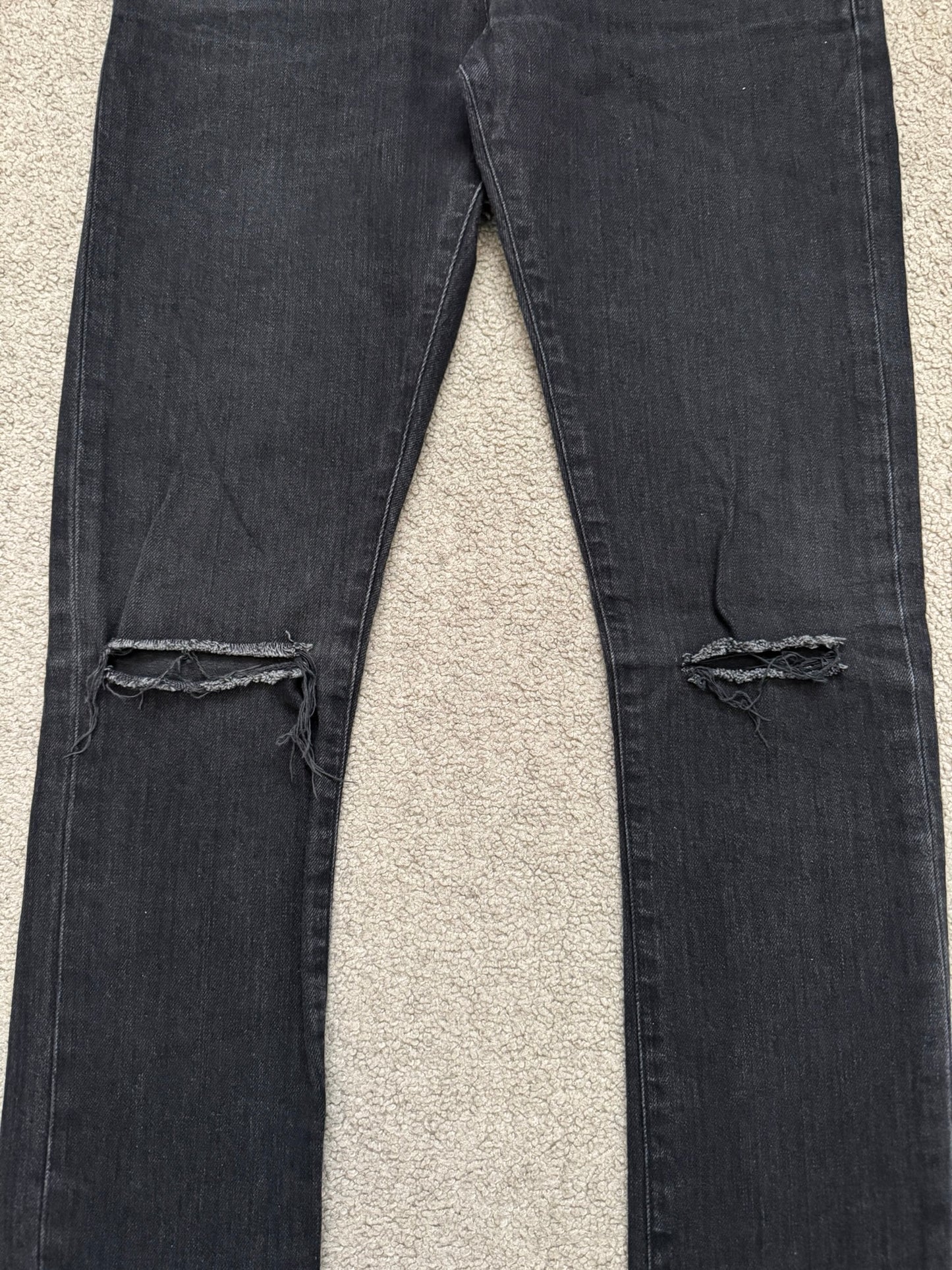 FW14 Saint Laurent by Hedi Slimane Knee Slit D02 Denim Jeans