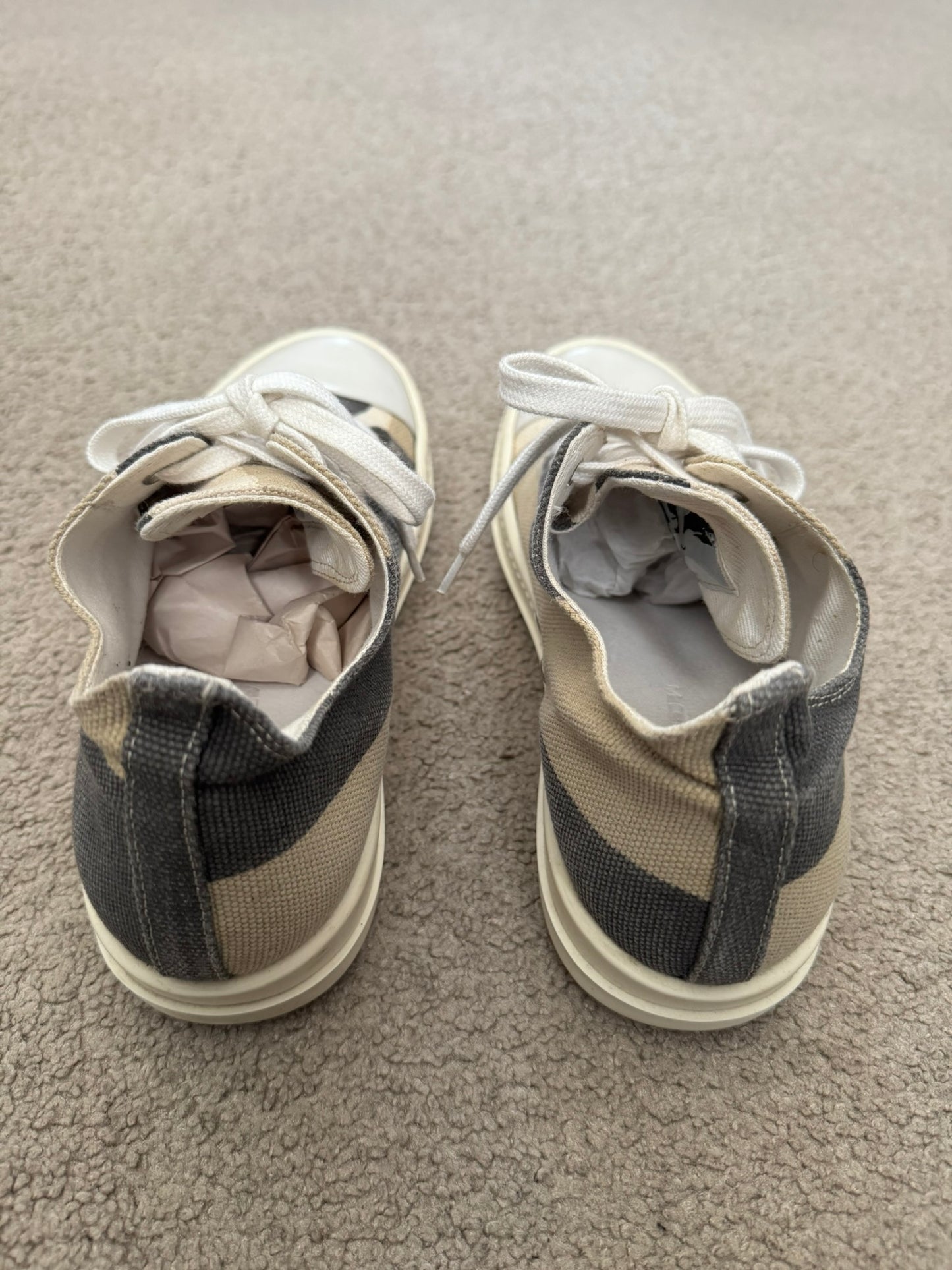 SS14 Rick Owens DRKSHDW "Vicious" Geo Camo Ramones Sneakers