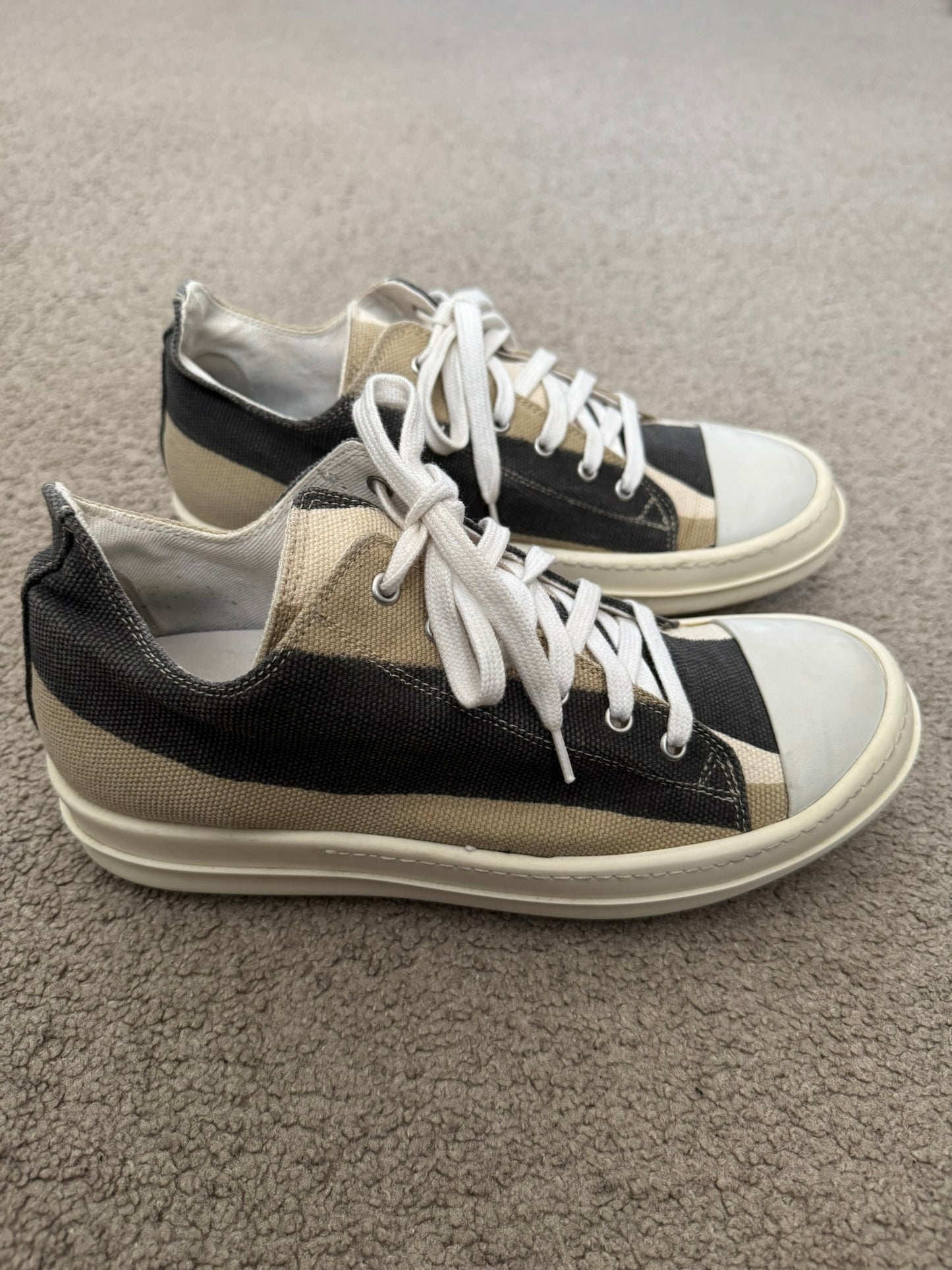 SS14 Rick Owens DRKSHDW "Vicious" Geo Camo Ramones Sneakers