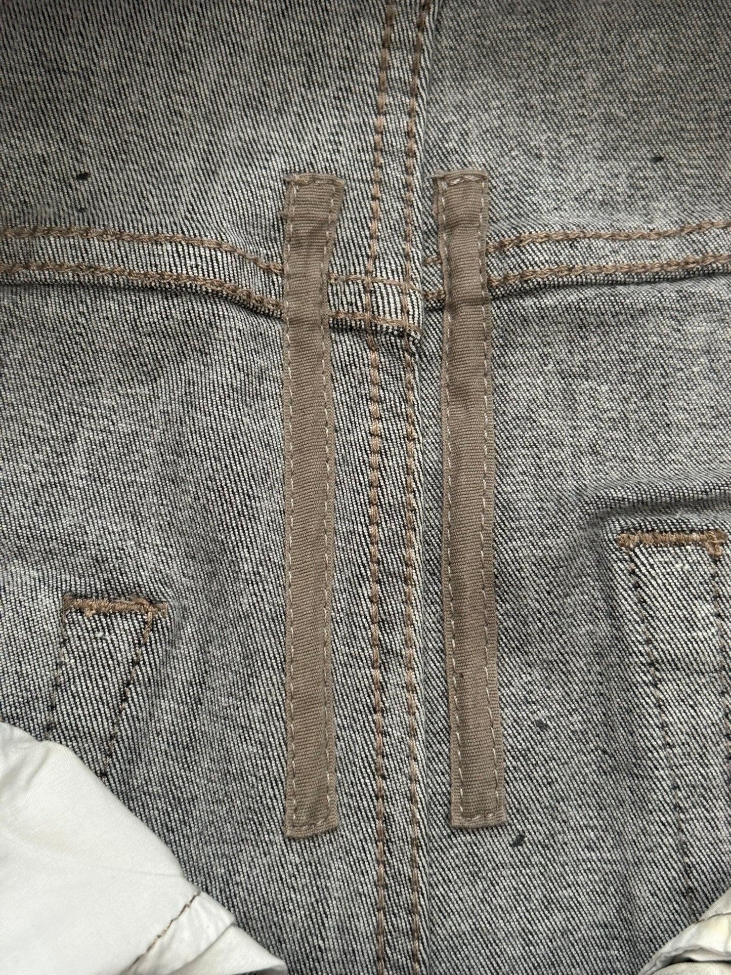 FW20 Rick Owens DRKSHDW Bruise Foil Waxed Detroit Cut Denim Jeans