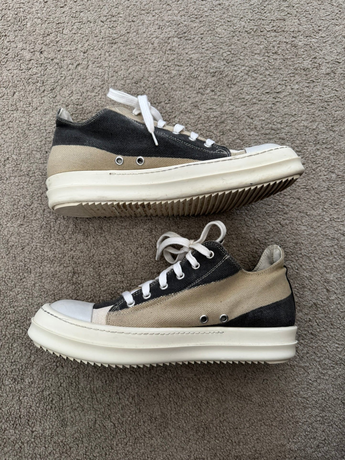 SS14 Rick Owens DRKSHDW "Vicious" Geo Camo Ramones Sneakers