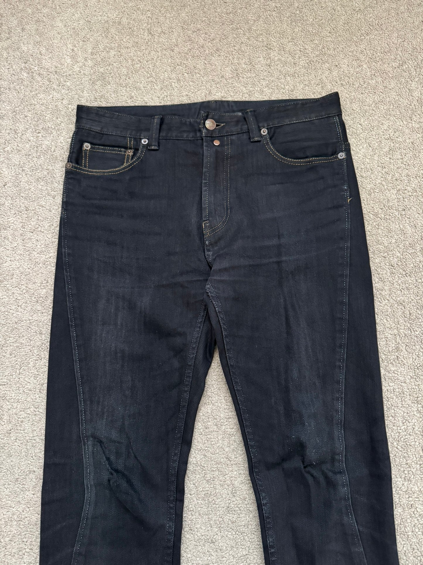 Mihara Yasuhiro Oil Wash Black Denim Jeans