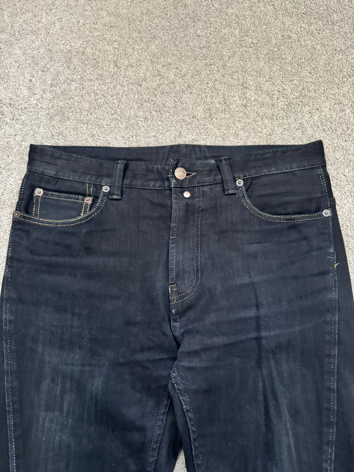 Mihara Yasuhiro Oil Wash Black Denim Jeans