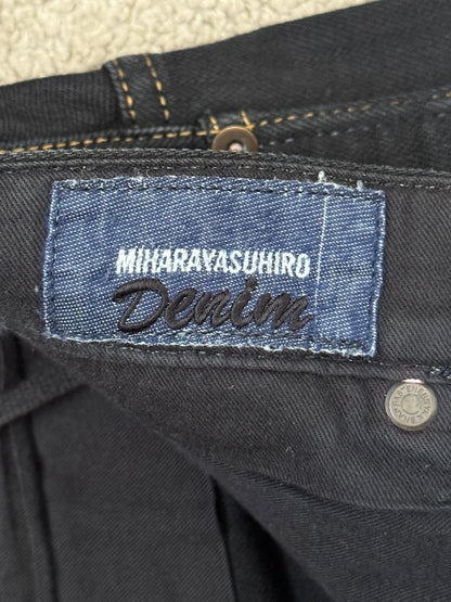 Mihara Yasuhiro Oil Wash Black Denim Jeans