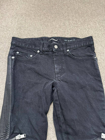 FW13 Saint Laurent by Hedi Slimane Biker Zip Knee D04 Denim Jeans