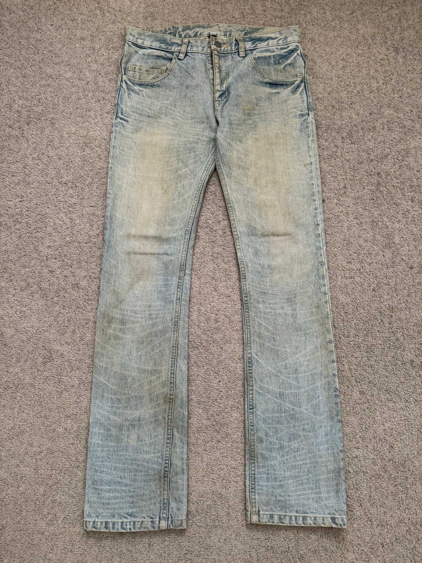 Lad Musician Light Mudwash Bootcut Flared Denim Jeans