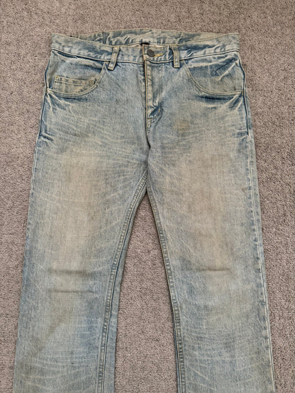 Lad Musician Light Mudwash Bootcut Flared Denim Jeans