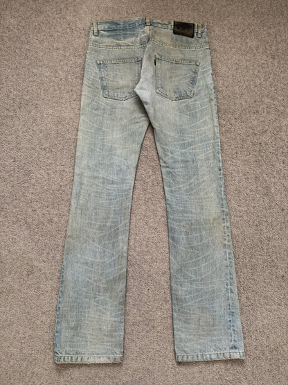 Lad Musician Light Mudwash Bootcut Flared Denim Jeans