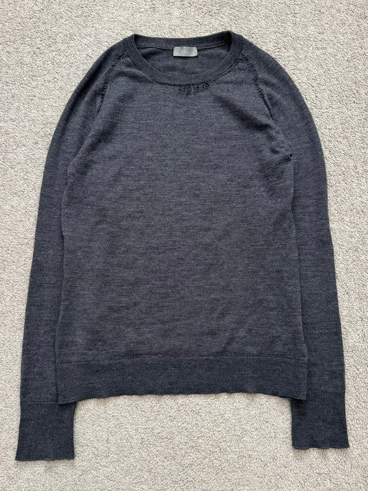 AW07 Dior Homme by Hedi Slimane "Navigate" Distressed Wool Sweater