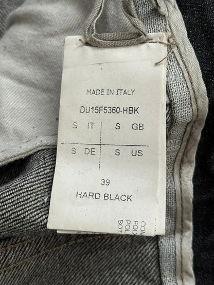 FW15 Rick Owens DRKSHDW Black Selvedge Aircut Denim Jeans