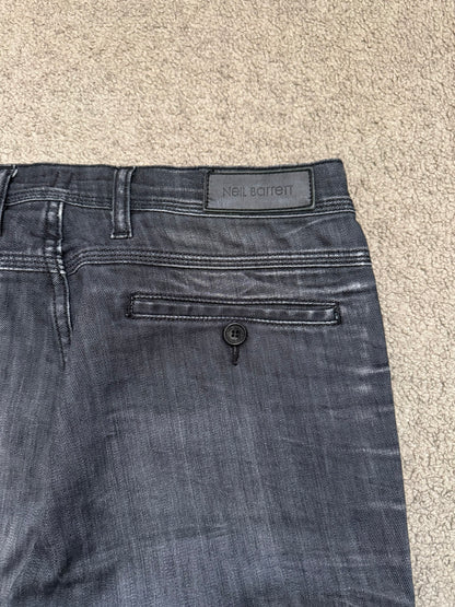 Neil Barrett Side Zipper Pocket Faded Black Denim Jeans