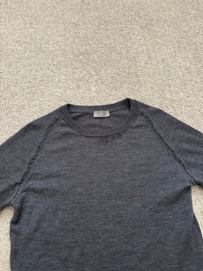 AW07 Dior Homme by Hedi Slimane "Navigate" Distressed Wool Sweater