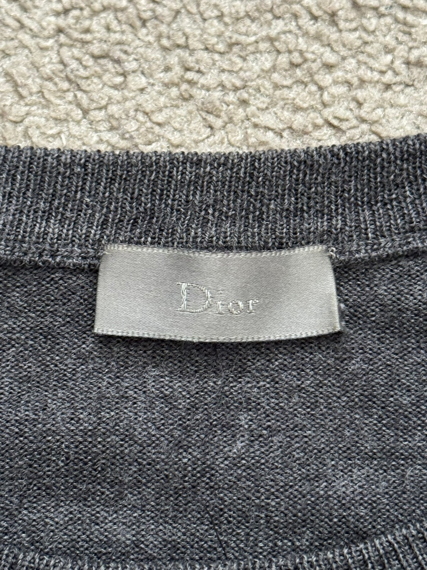 AW07 Dior Homme by Hedi Slimane "Navigate" Distressed Wool Sweater